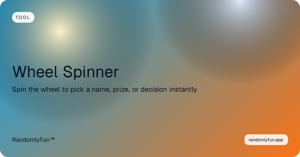 Wheel Spinner (Spin the Wheel / Wheel of Names) – Free | RandomlyFun ...